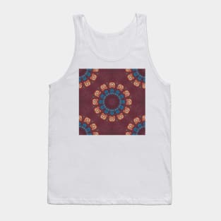 Multicolor Textured Geometric Pattern Tank Top